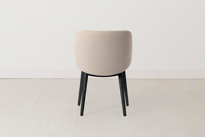 Dining Chair 04 (Set of 2), Black Legs / Oatmeal