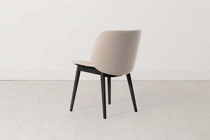 Dining Chair 04 (Set of 2), Black Legs / Oatmeal