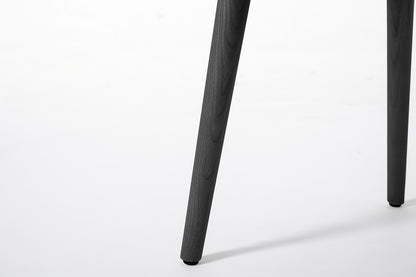 Dining Chair 04 (Set of 2), Black Legs / Oatmeal