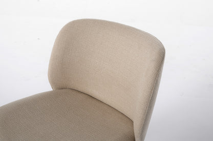 Dining Chair 04 (Set of 2), Black Legs / Oatmeal