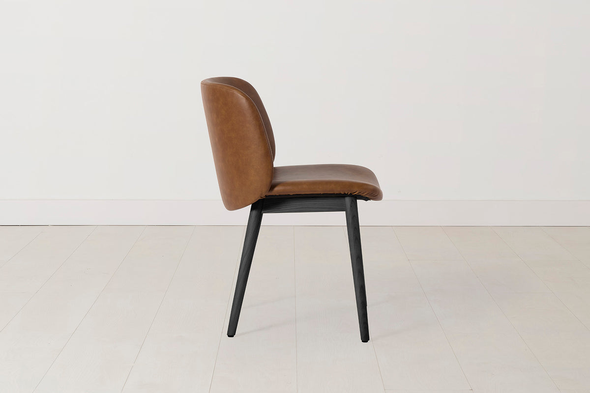 Dining Chair 04 (Set of 2), Black Legs / Maple