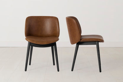Dining Chair 04 (Set of 2), Black Legs / Maple