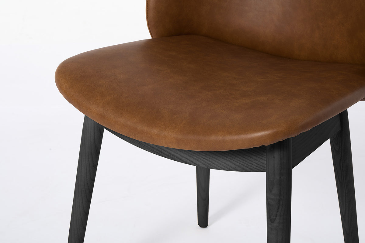 Dining Chair 04 (Set of 2), Black Legs / Maple