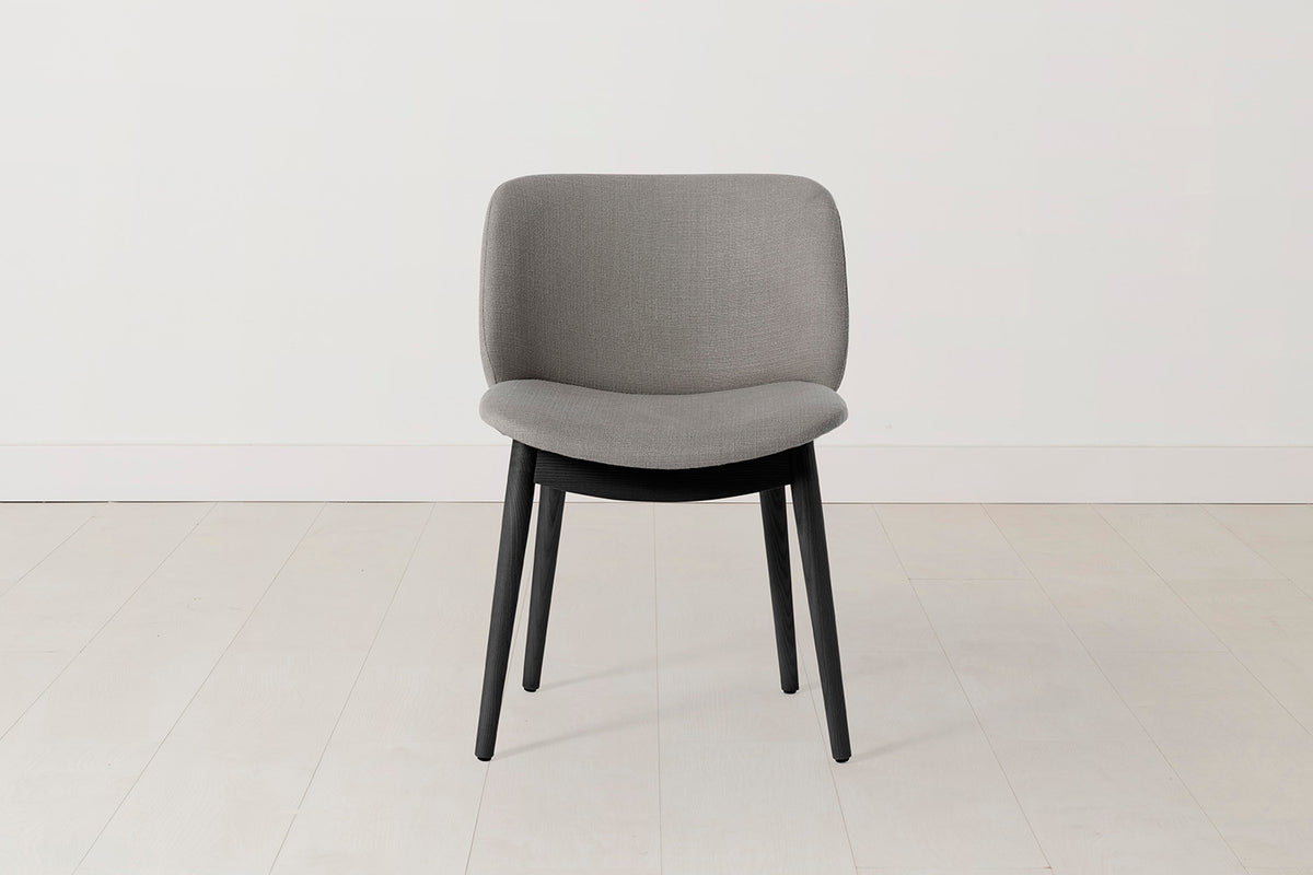 Dining Chair 04 (Set of 2), Black Legs / Shadow