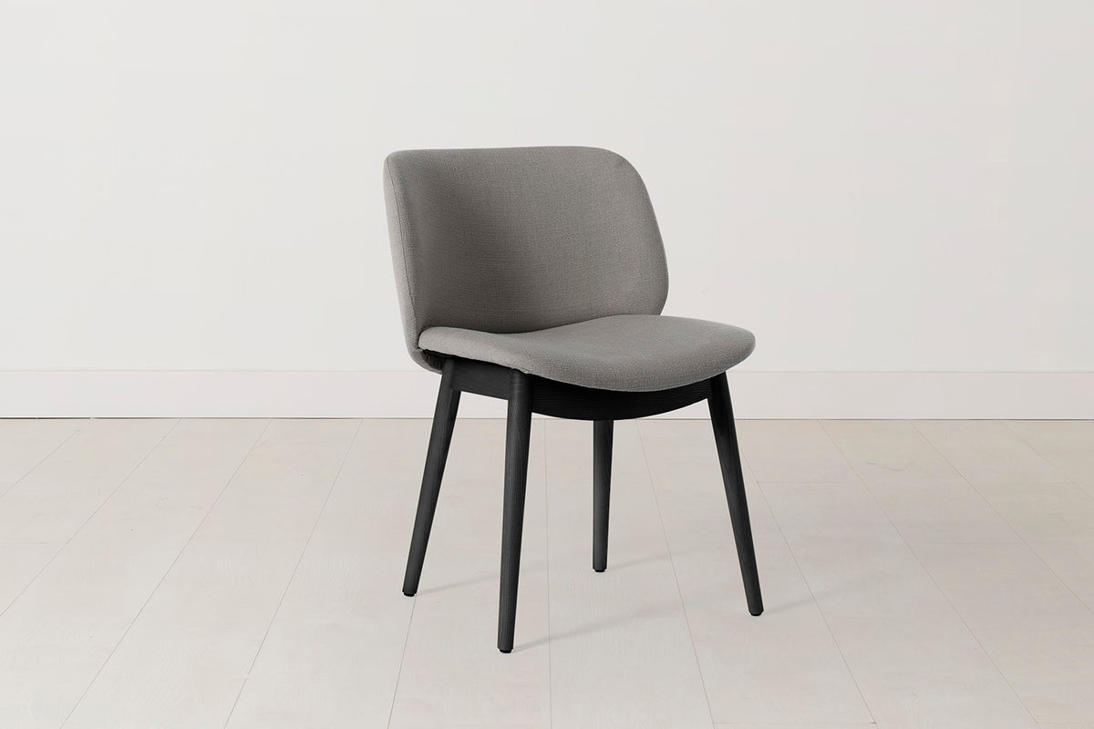 Dining Chair 04 (Set of 2), Black Legs / Shadow