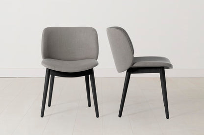 Dining Chair 04 (Set of 2), Black Legs / Shadow