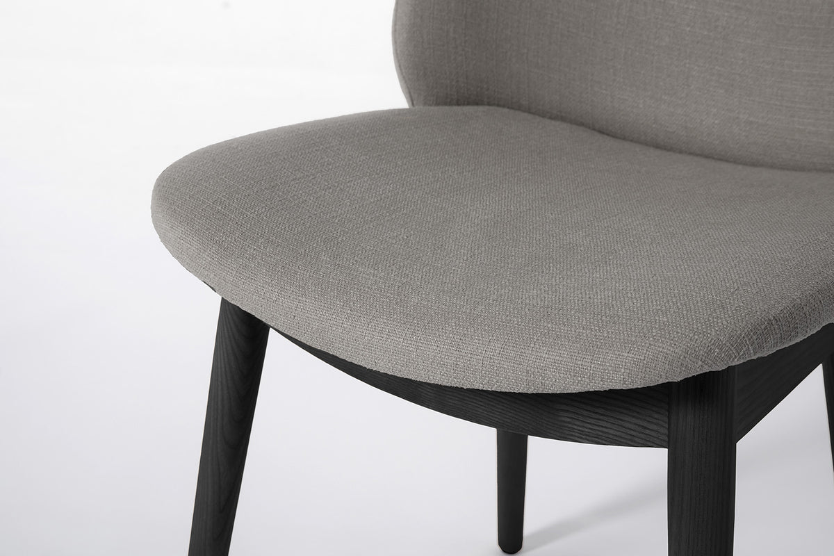 Dining Chair 04 (Set of 2), Black Legs / Shadow
