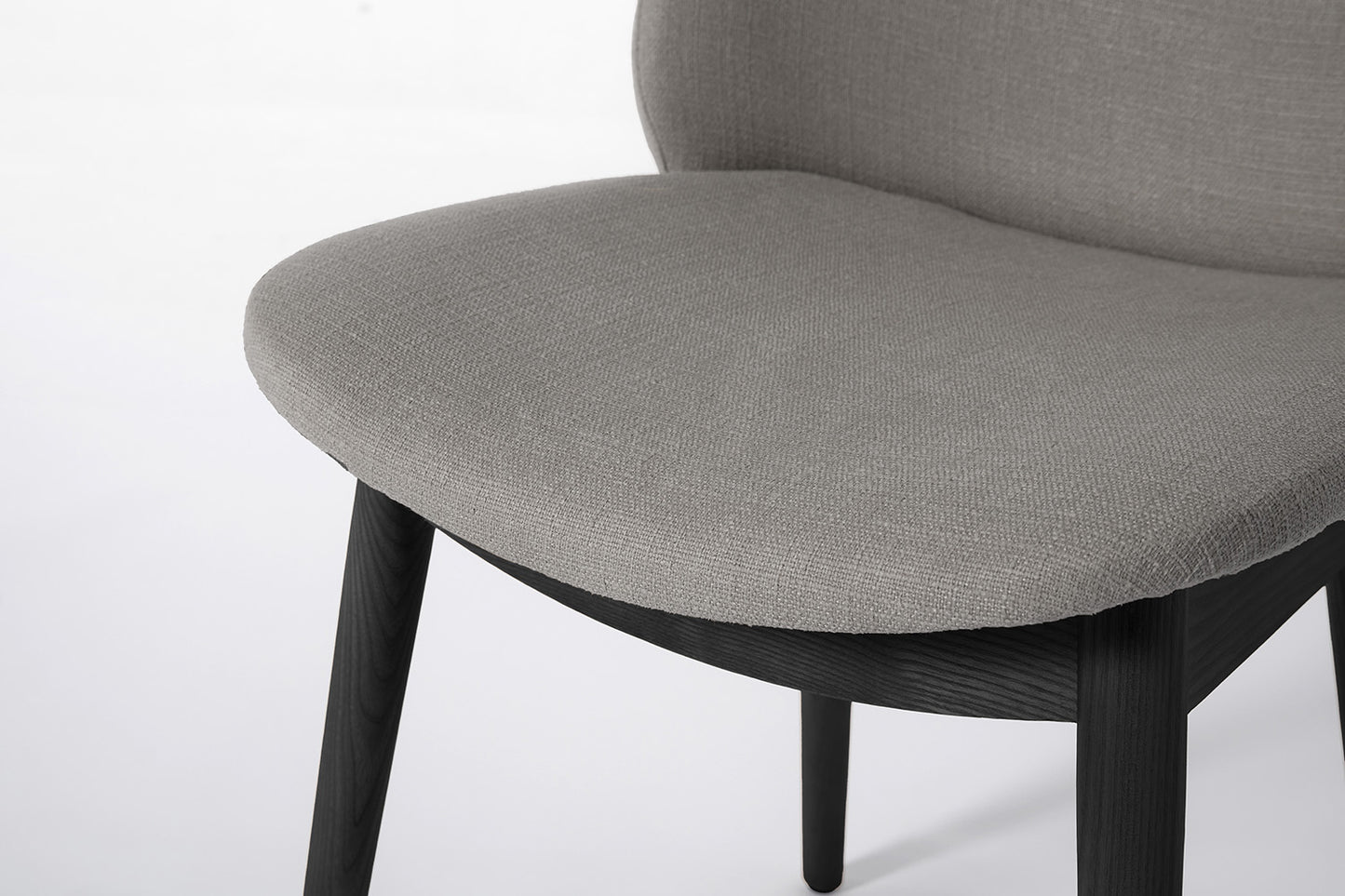 Dining Chair 04 (Set of 2), Black Legs / Shadow
