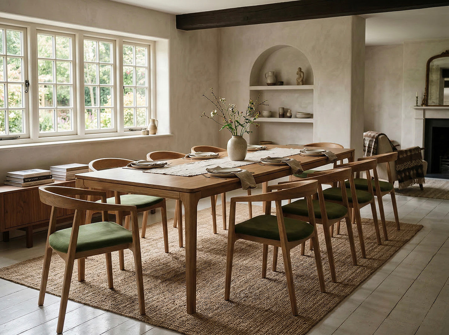 Dining Table 01 Extending Dining Table, Oak / 8-10 seater
