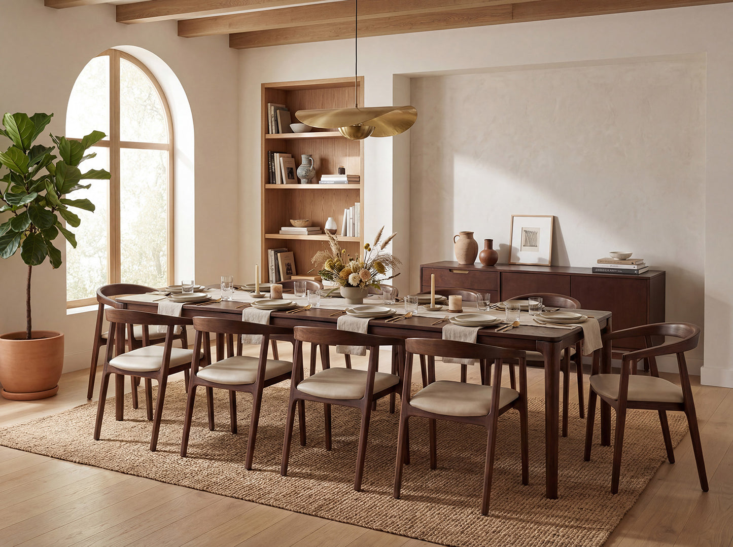 Dining Table 01 Extending Dining Table, Walnut / 8-10 seater