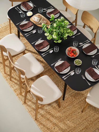 Dining Table 03 Extending Dining Table, Black Oak