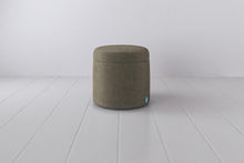 Storage Ottoman in grey velvet