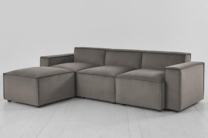 Model 03 3-Seater Left Chaise Sofa, Elephant