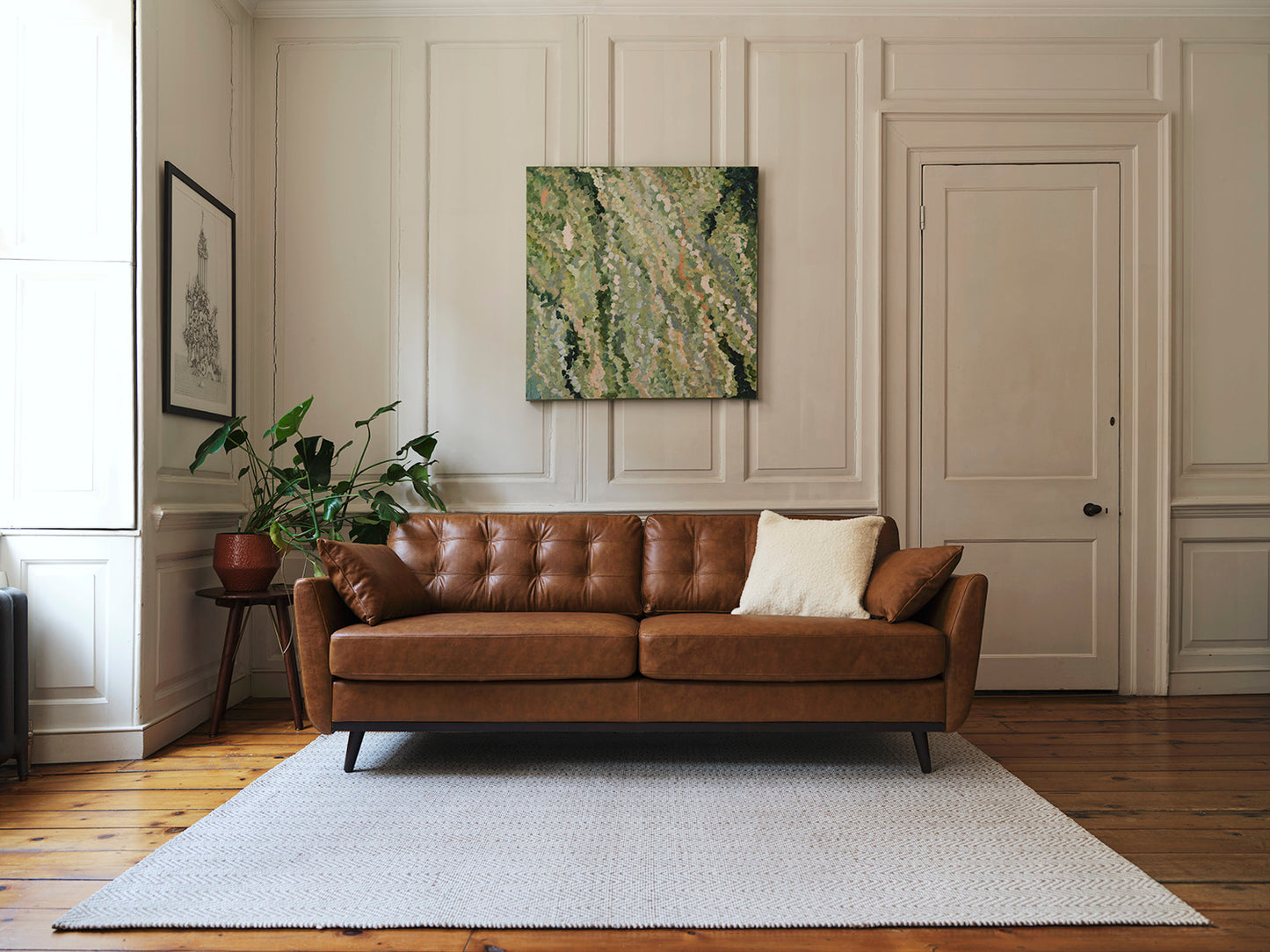 Model 10 3-Seater Sofa, Maple