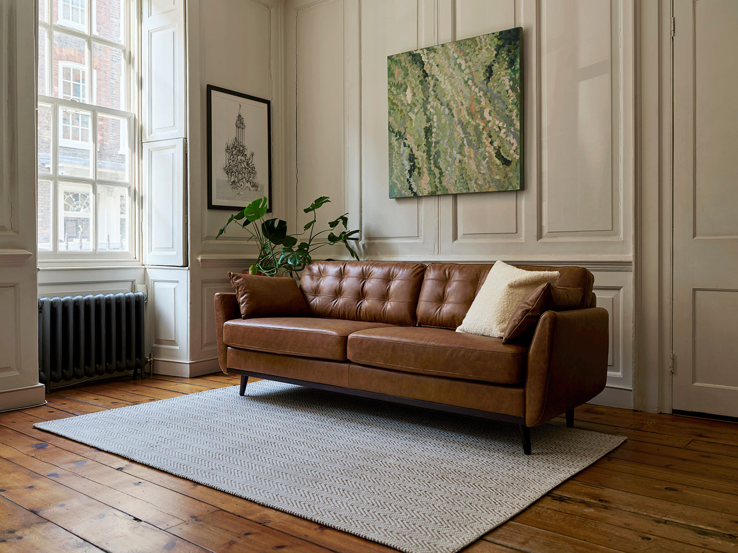 Model 10 3-Seater Sofa, Maple