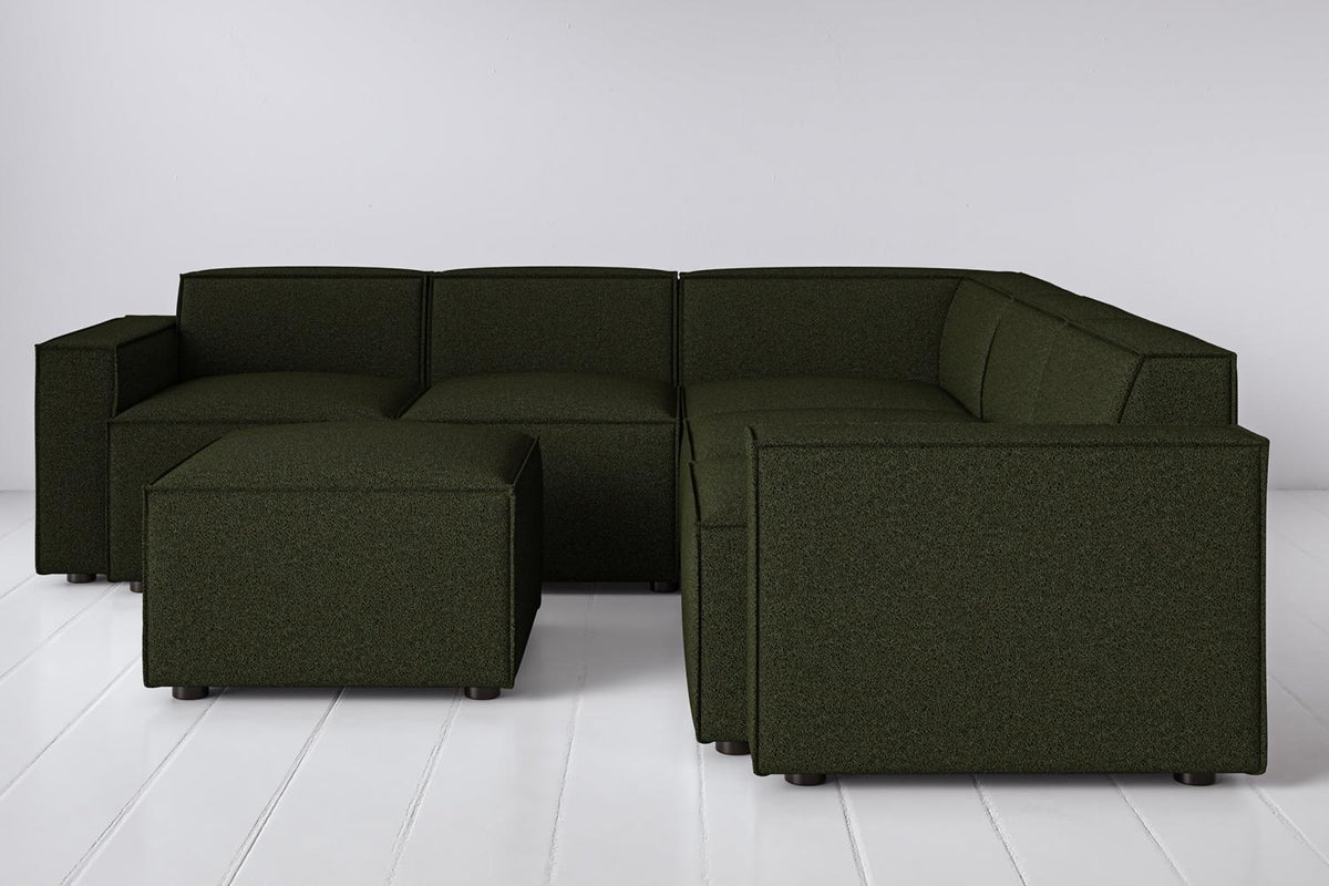 Model 03 Corner Sofa with Ottoman, Fern