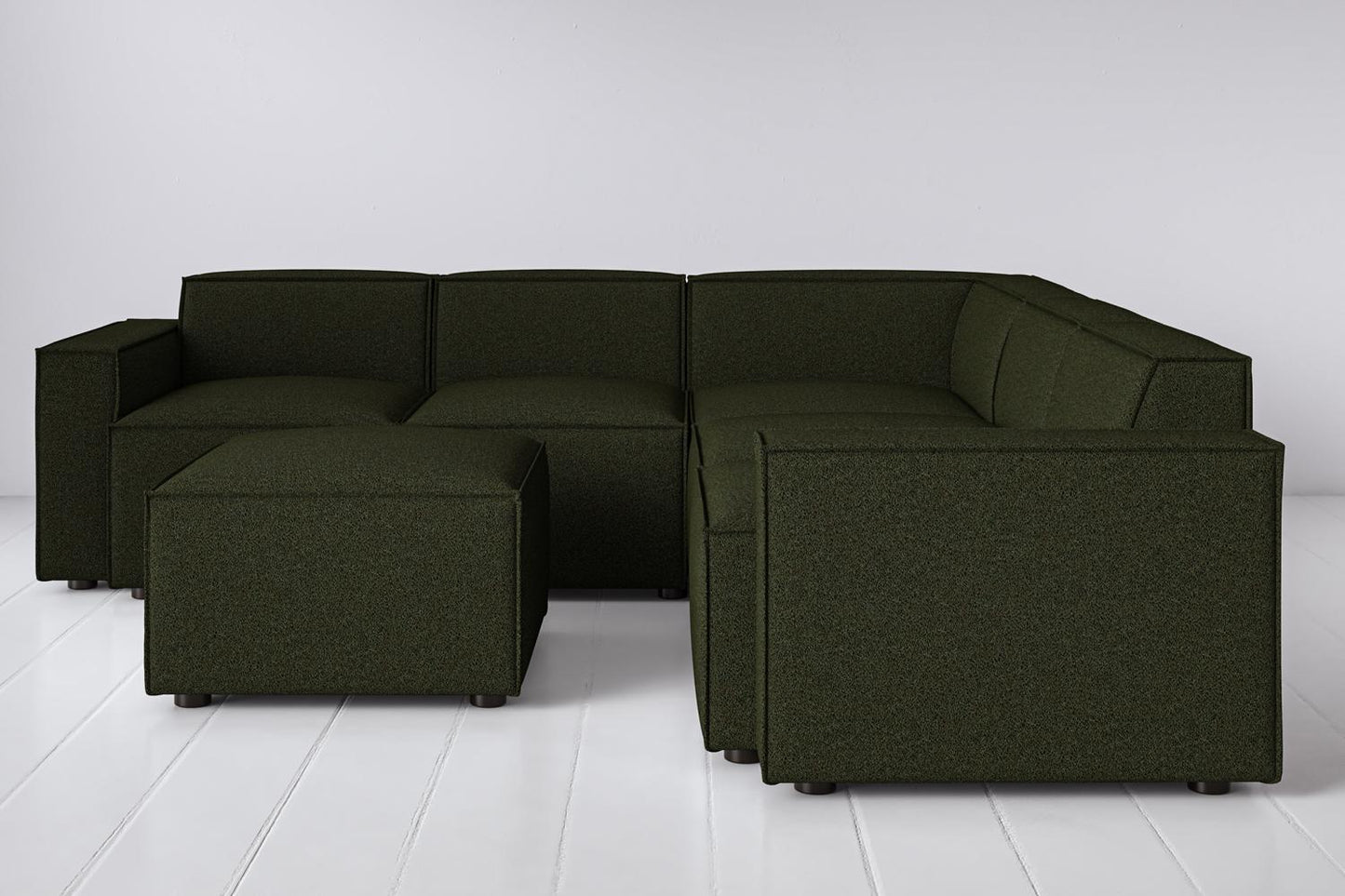 Model 03 Corner Sofa with Ottoman, Fern