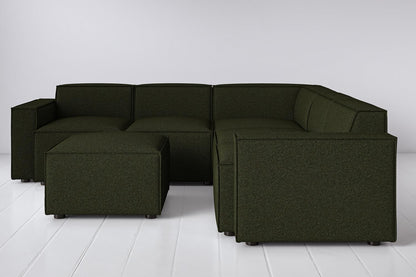 Model 03 Corner Sofa with Ottoman, Fern
