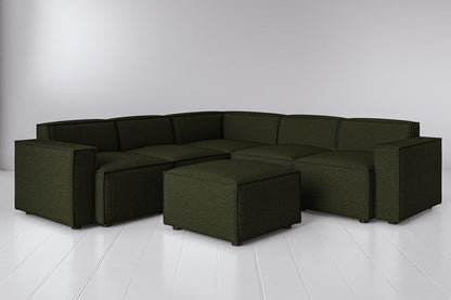 Model 03 Corner Sofa with Ottoman, Fern