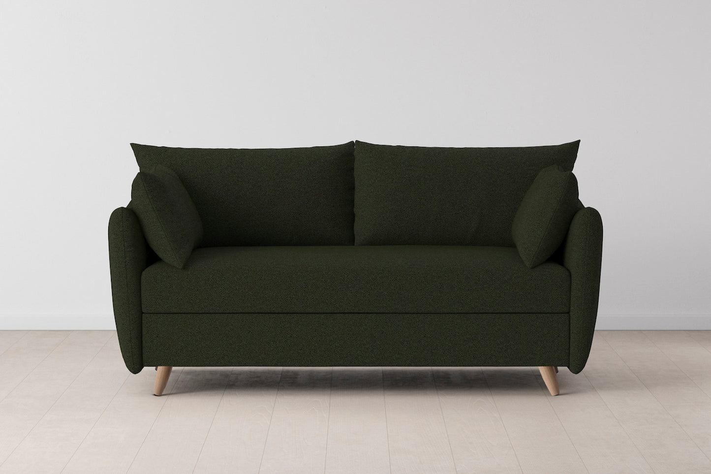 Model 08 Sofa Bed 2.5 Seater, Oak / Fern