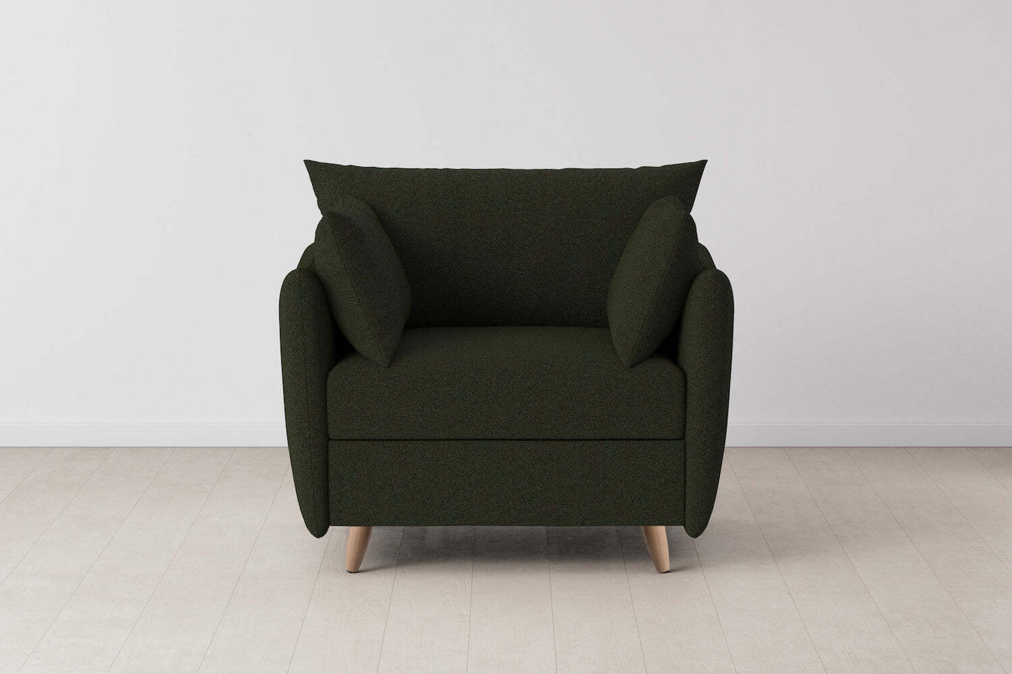 Model 08 Chair Bed Single Sofa Bed, Oak / Fern