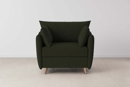 Model 08 Chair Bed Single Sofa Bed, Oak / Fern