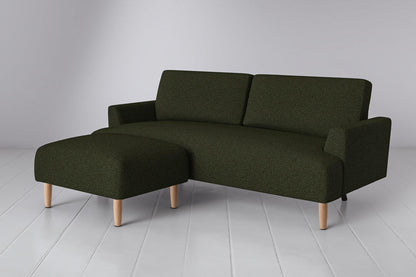 Model 05 3-Seater Sofa with Ottoman, Oak / Fern