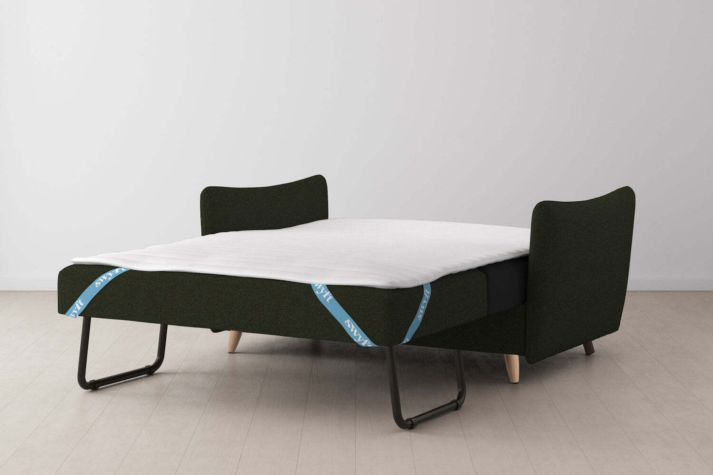 Model 08 Sofa Bed 2 Seater, Oak / Fern