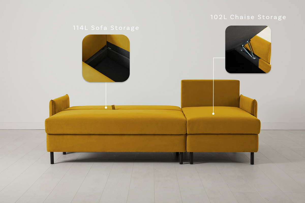 Model 12 3 Seater Right Chaise Sofa Bed With Storage