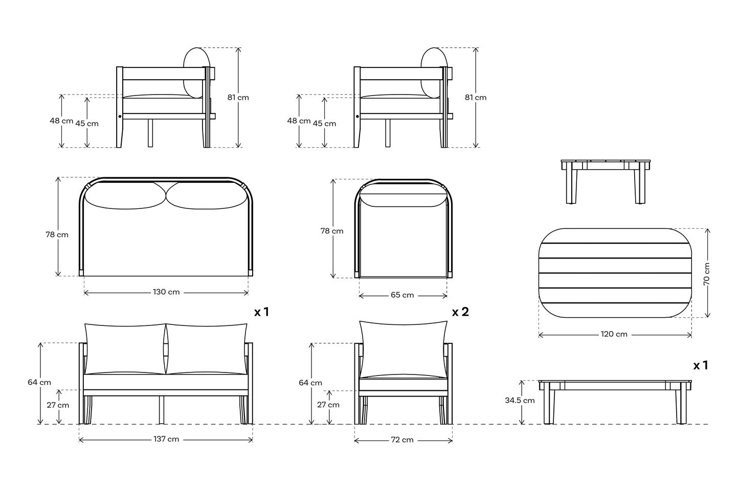 Garden Sofa Set 02