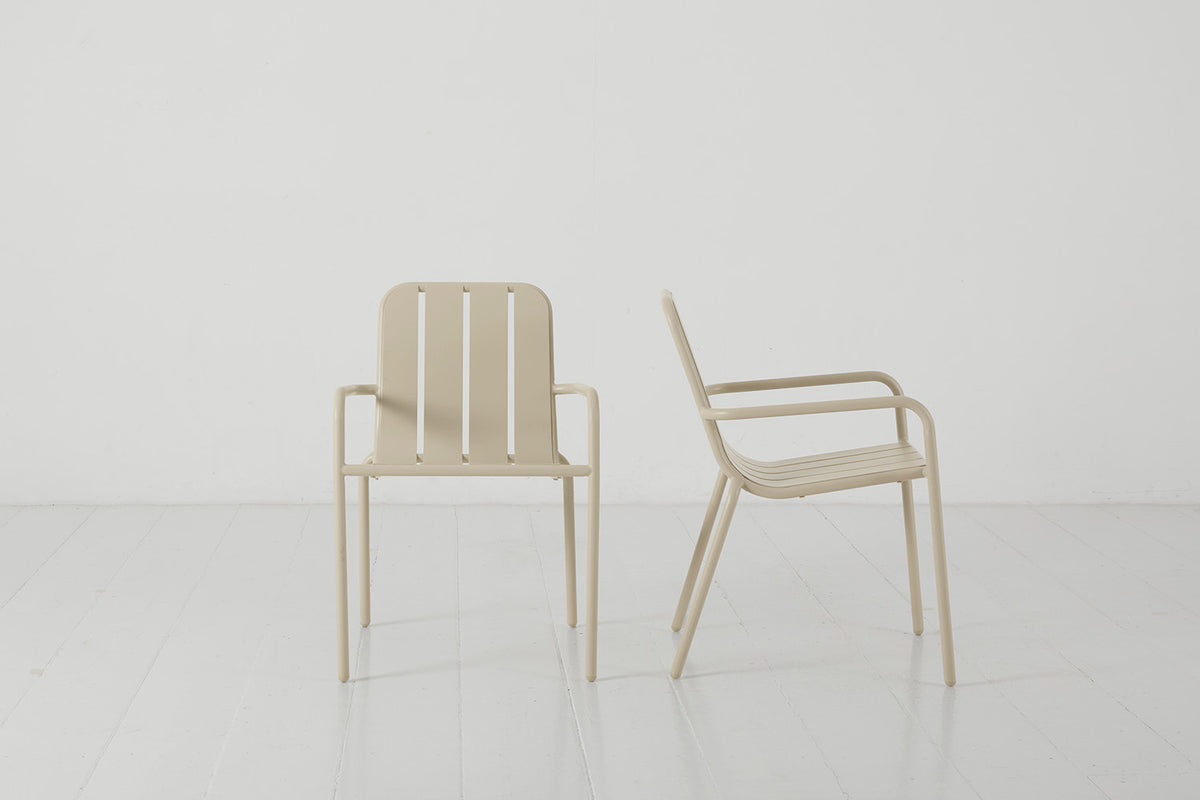 Garden Dining Chair 01 (Set of 2), Taupe