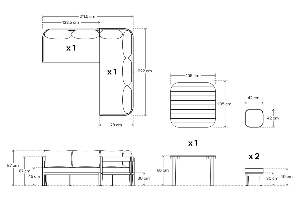Garden Dining Set 02