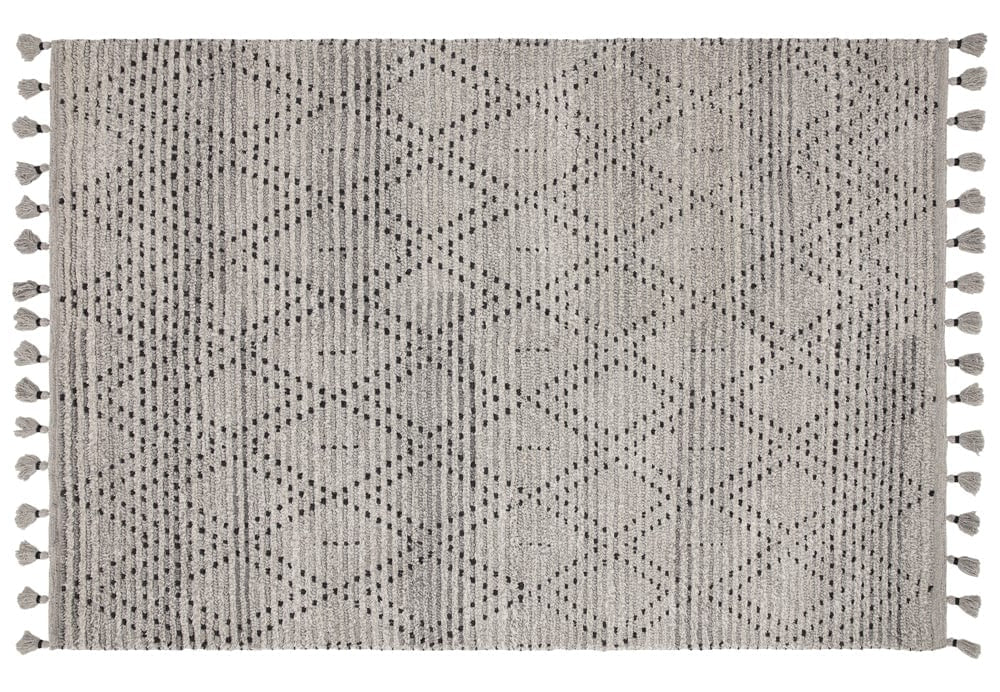 Diamond Key Rug Nepal Rug Grey Black Diamond | Grey Rugs | Area Rugs | Swyft
