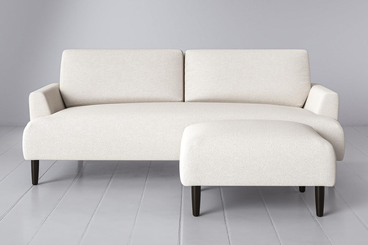 Model 05 3-Seater Sofa with ottoman, Ivory