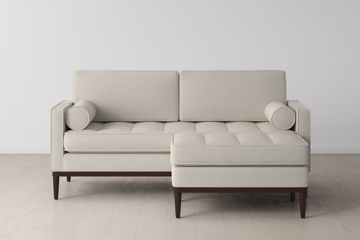 Model 02 2-Seater Sofa with Ottoman, Ivory