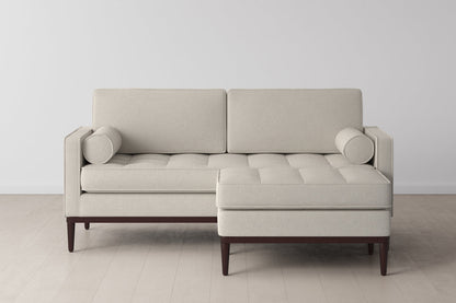 Model 02 2-Seater Sofa with Ottoman, Ivory