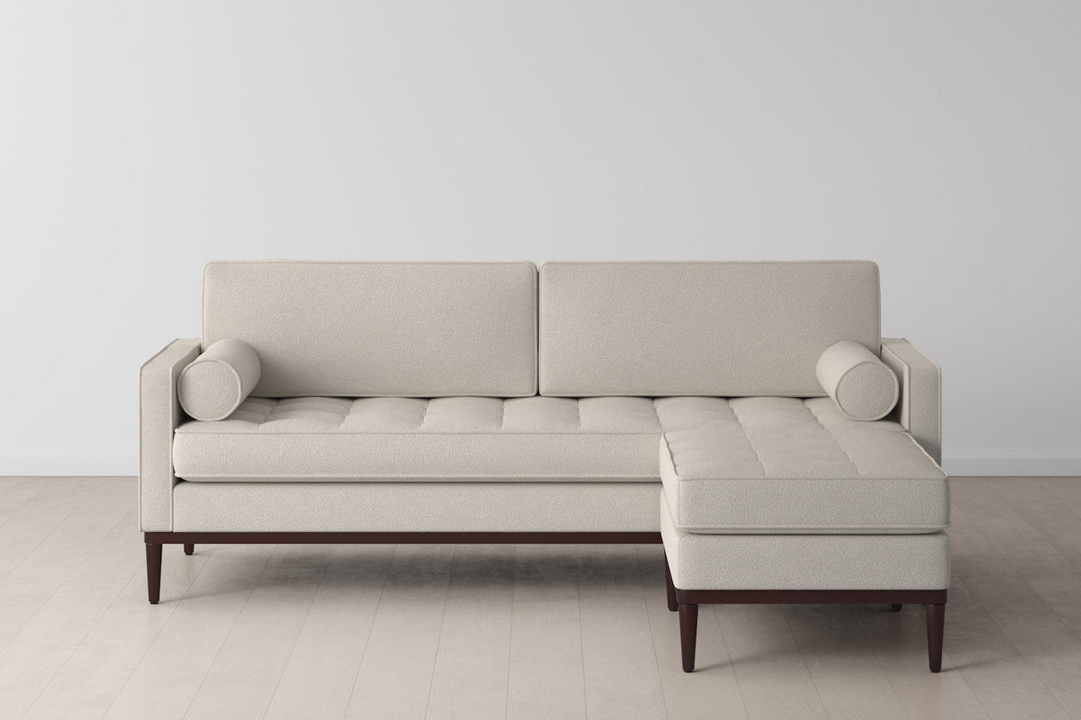 Model 02 3-Seater Sofa with Ottoman, Ivory