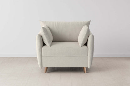 Model 08 Chair Bed Single Sofa Bed, Oak / Ivory