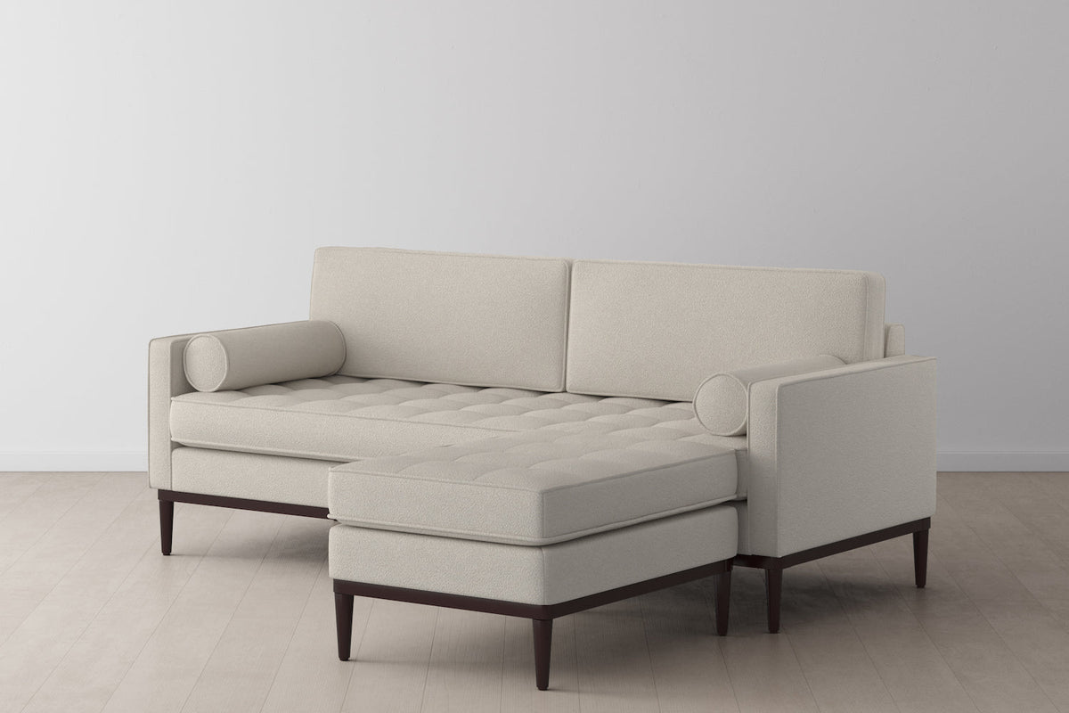 Model 02 3-Seater Sofa with Ottoman, Ivory