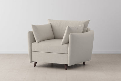 Model 08 Chair Bed Single Sofa Bed, Ivory
