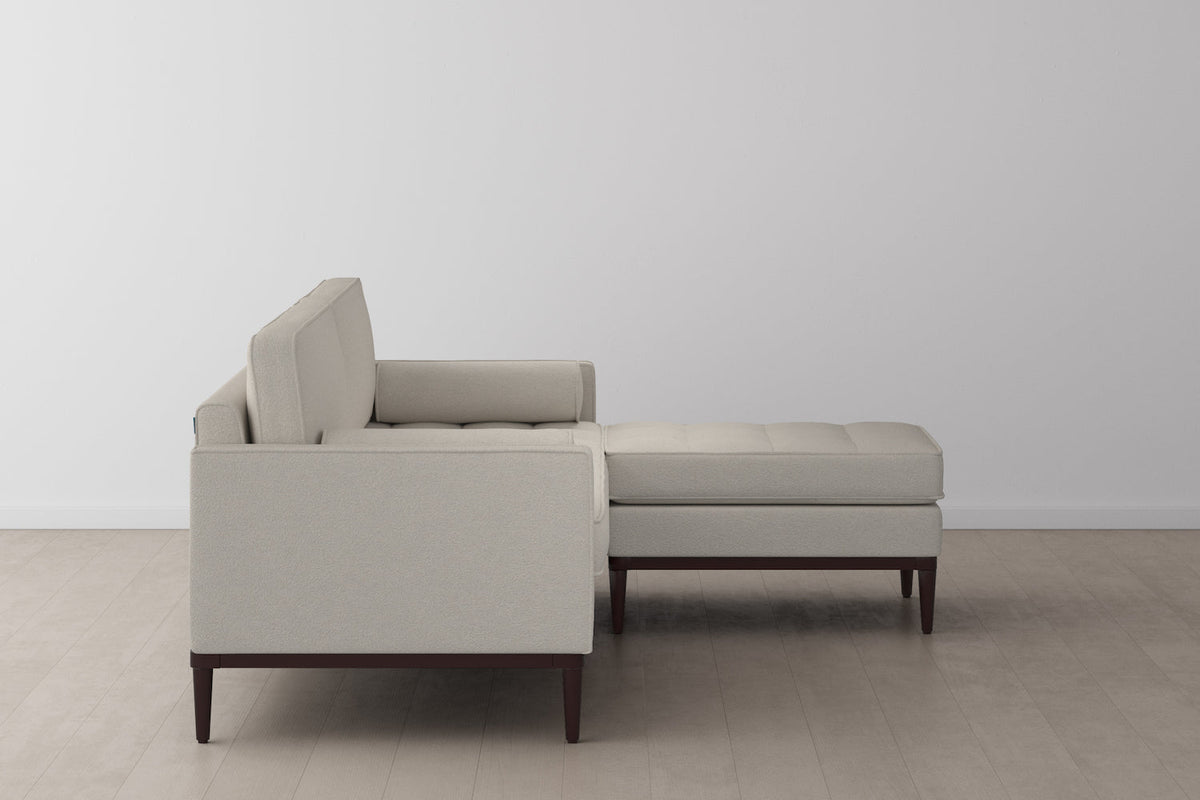 Model 02 3-Seater Sofa with Ottoman, Ivory