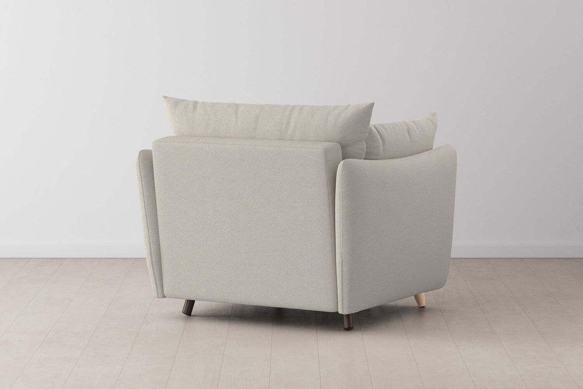 Model 08 Chair Bed Single Sofa Bed, Oak / Ivory