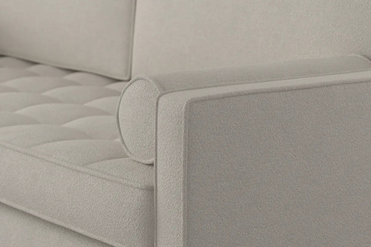 Model 02 3-Seater Sofa with Ottoman, Ivory