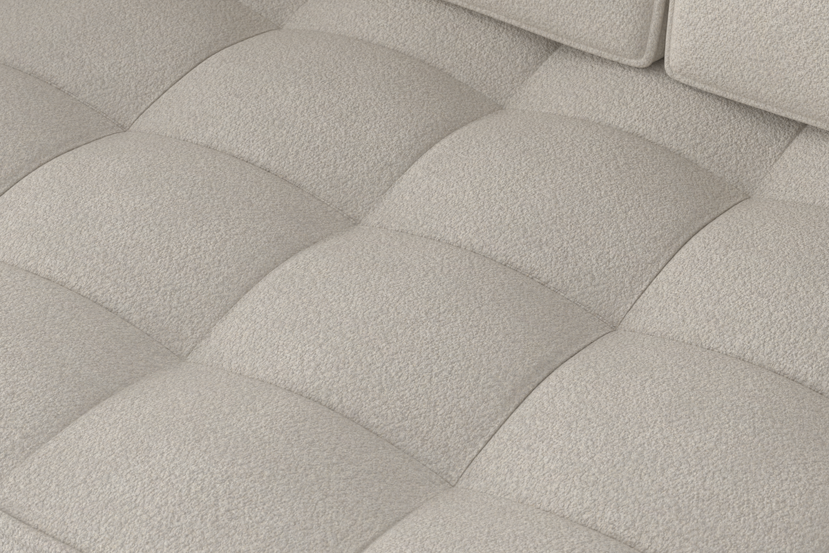 Model 02 2-Seater Sofa with Ottoman, Ivory