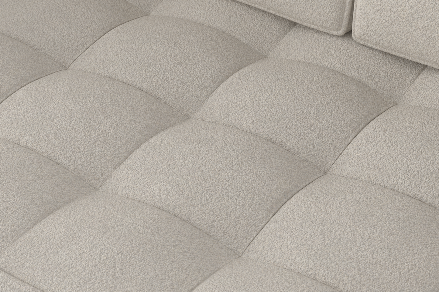Model 02 3-Seater Sofa with Ottoman, Ivory