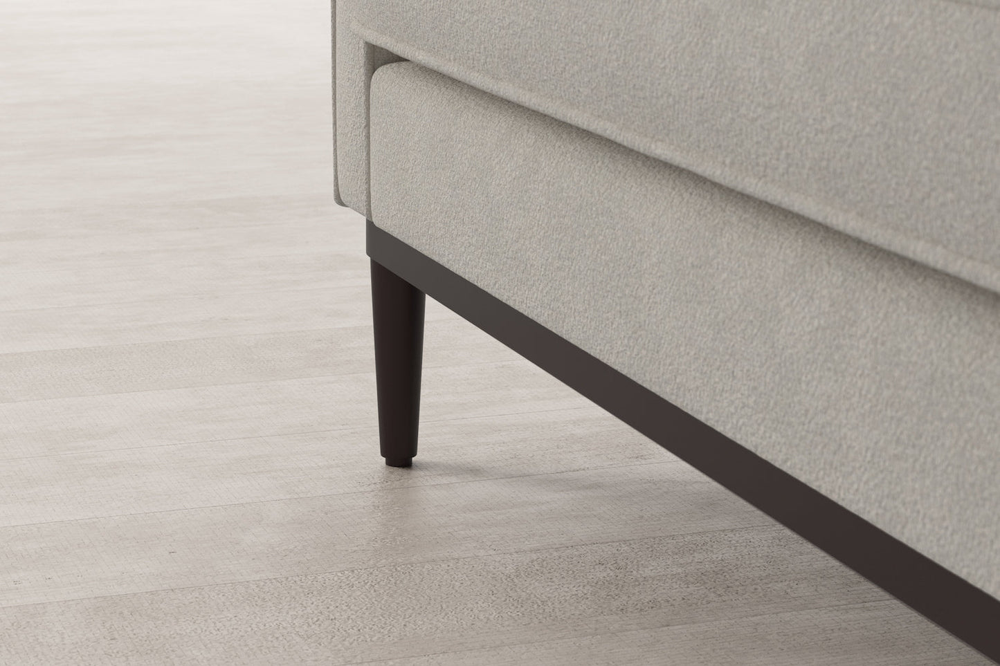 Model 02 3-Seater Sofa with Ottoman, Ivory