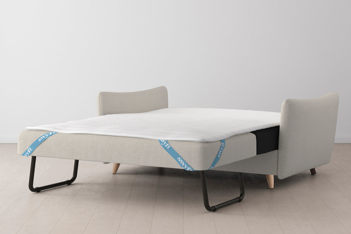 Model 08 Sofa Bed 2.5 Seater, Oak / Ivory