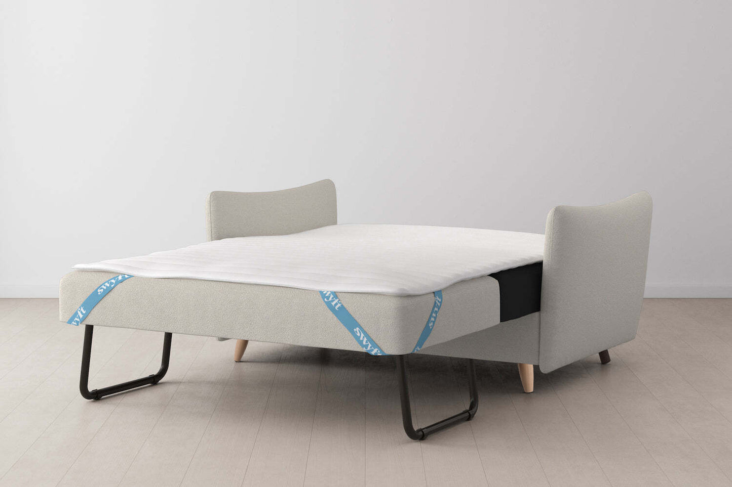 Model 08 Sofa Bed 2 Seater, Oak / Ivory