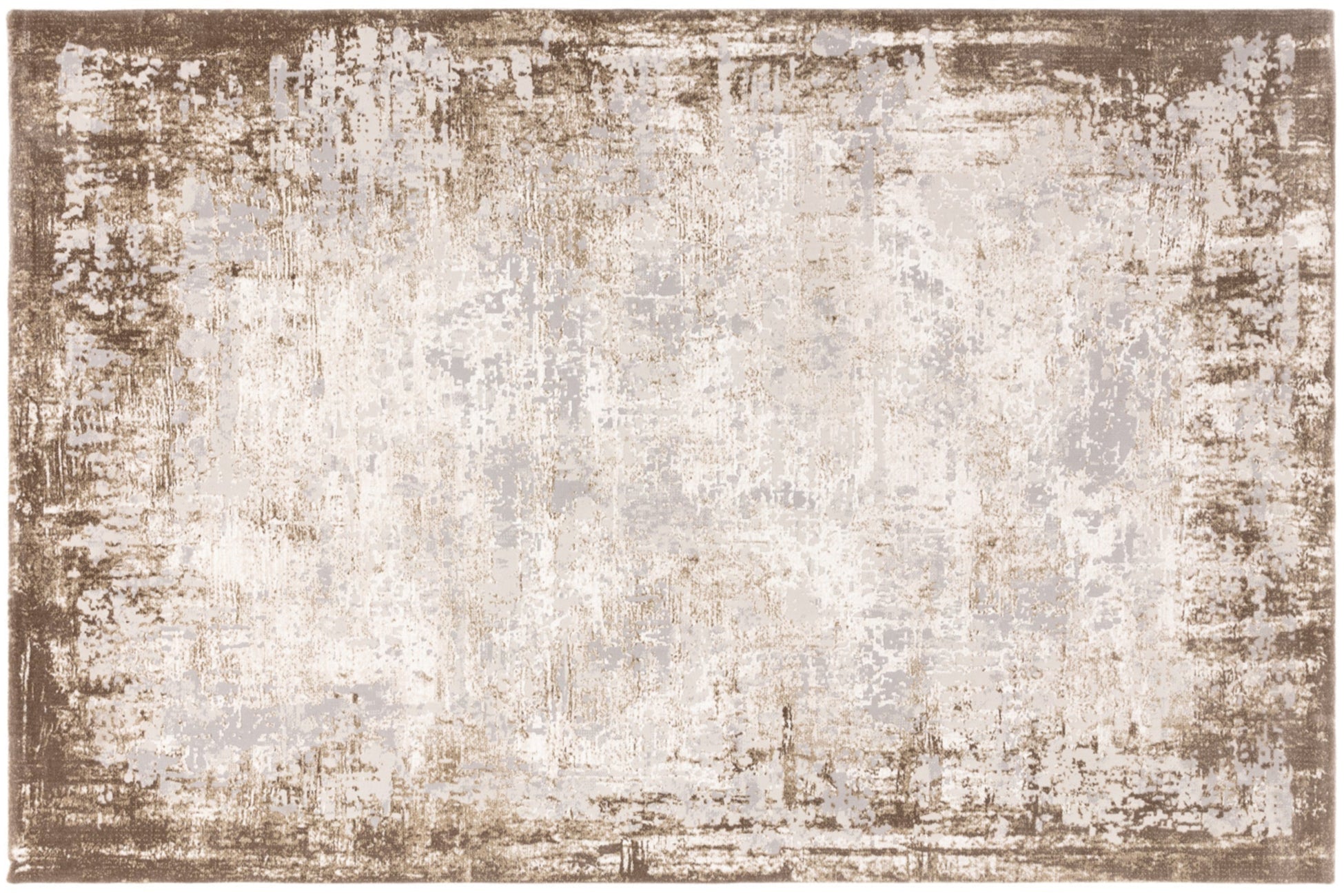 Kuza Border Beige Rug | Beige Rugs | Velvet Rugs | Swyft