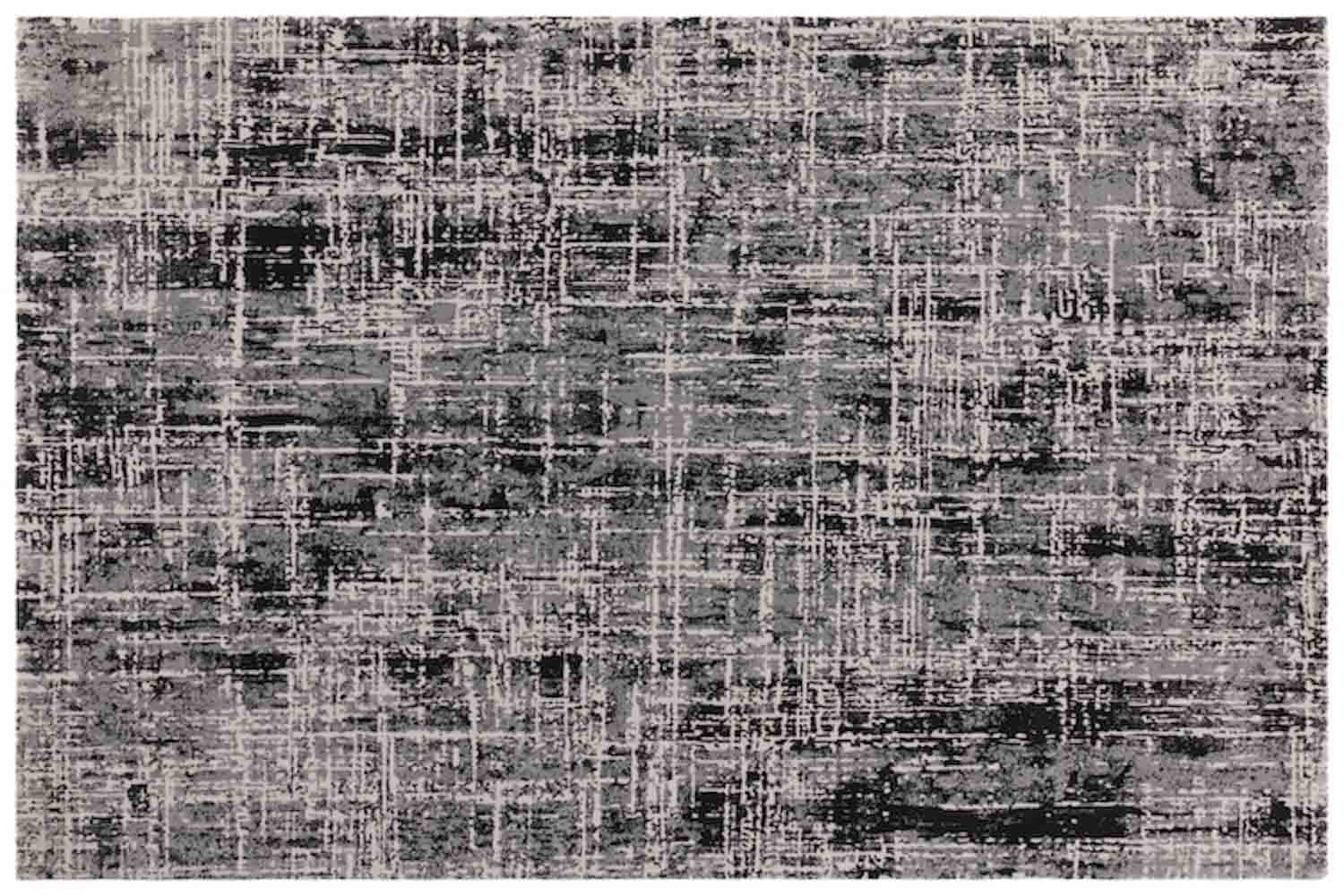 Kuza Abstract Black Rug | Patterned Rugs | Black Rug | Swyft